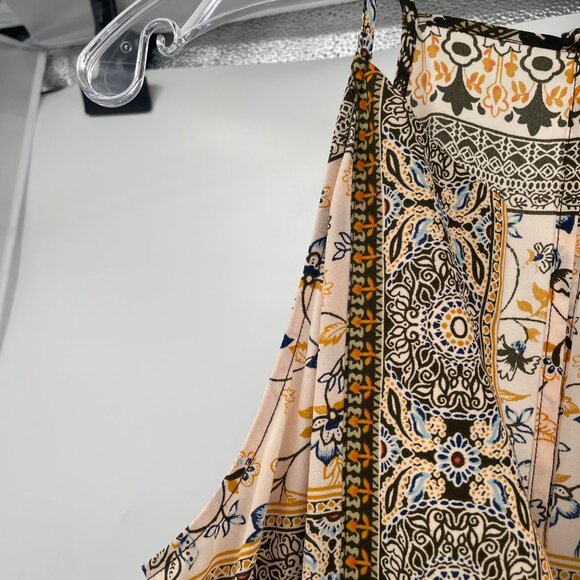 BCBG MAXAZRIA Womens Sleeveless Romper Cinched Waist Multicolor Print Small New - Picture 5 of 9